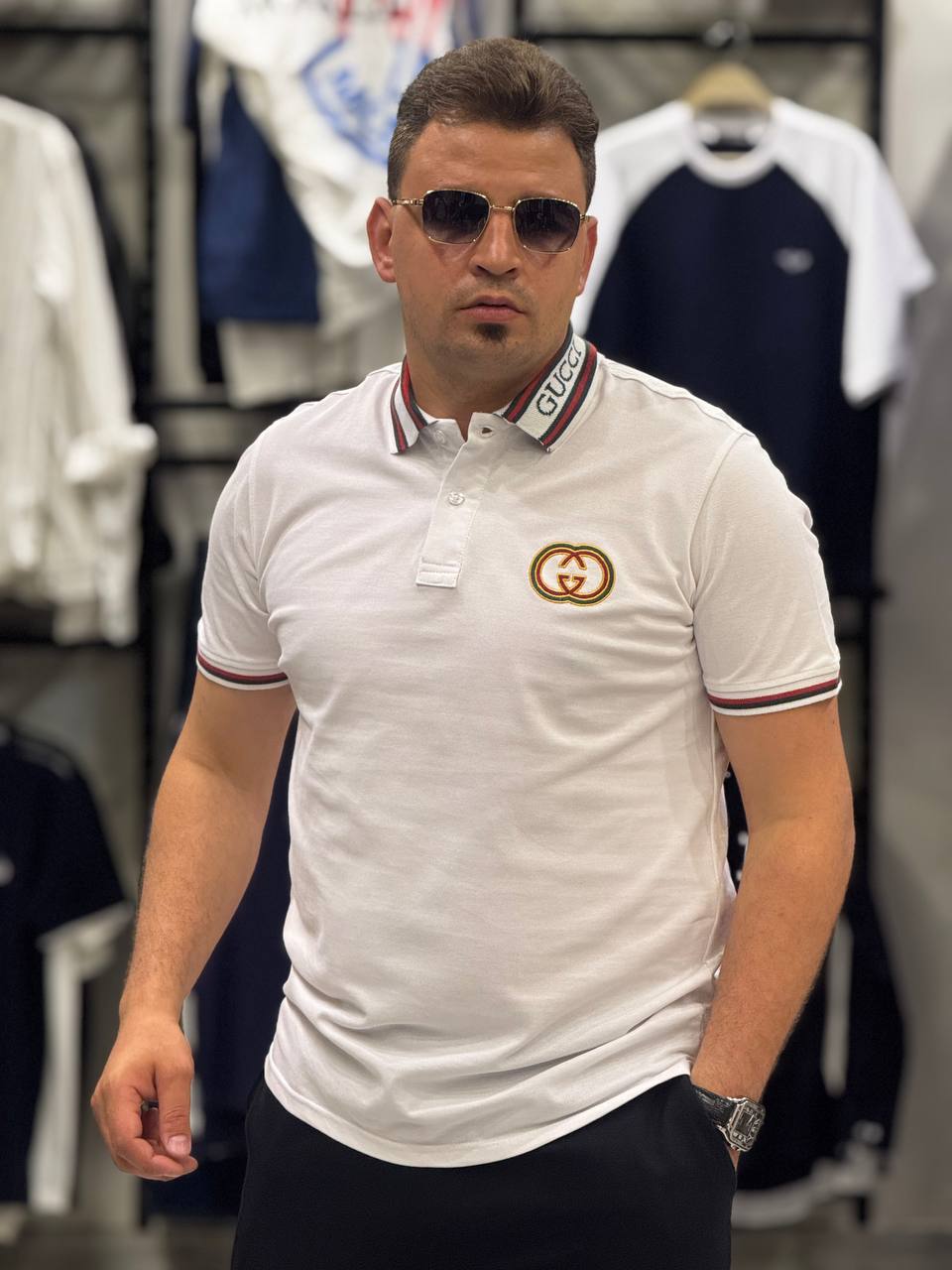 تيشيرت بولو بيكا بياقة جاكار GUCCI