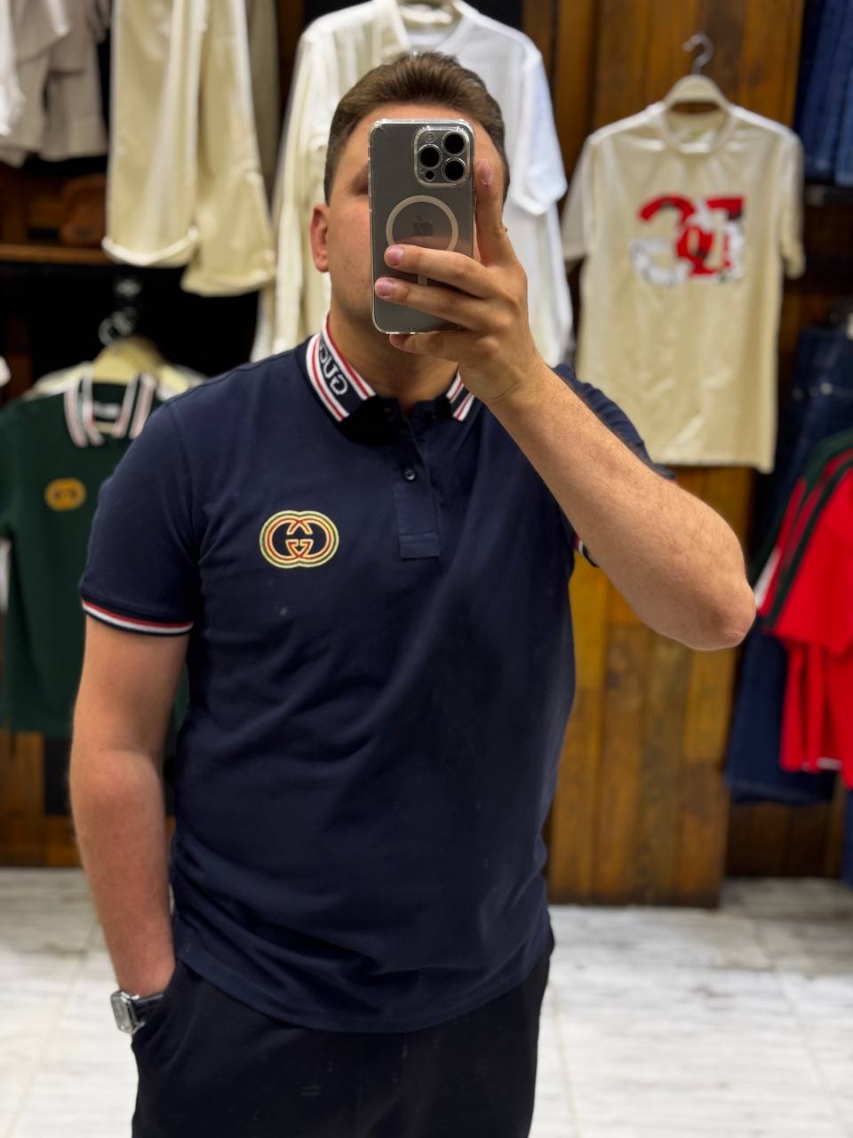 تيشيرت بولو بيكا بياقة جاكار GUCCI