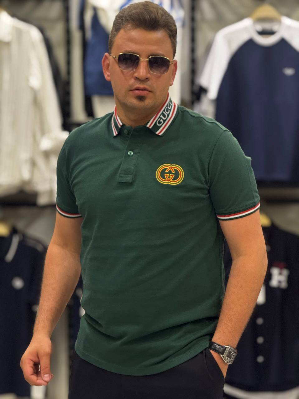 تيشيرت بولو بيكا بياقة جاكار GUCCI
