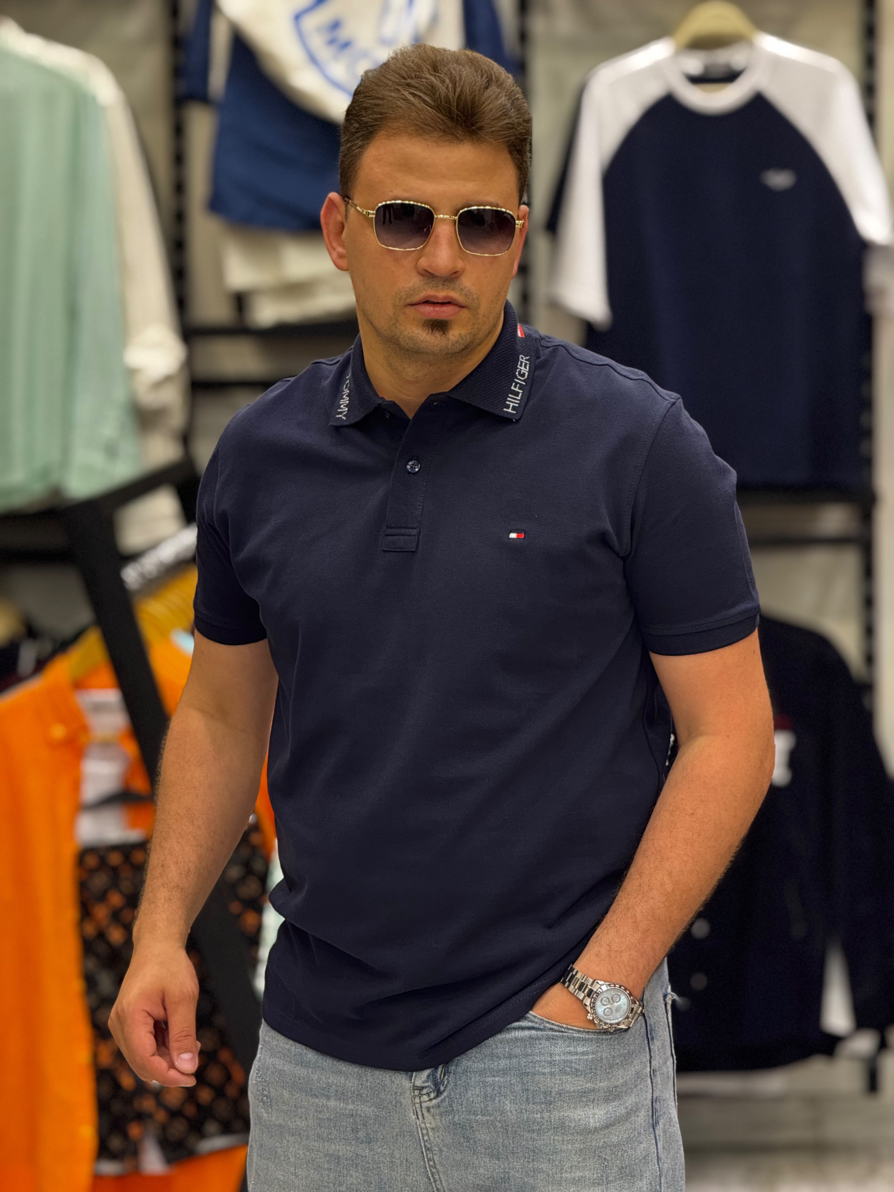 تيشيرت بولو بيكا بياقة جاكار Tommy