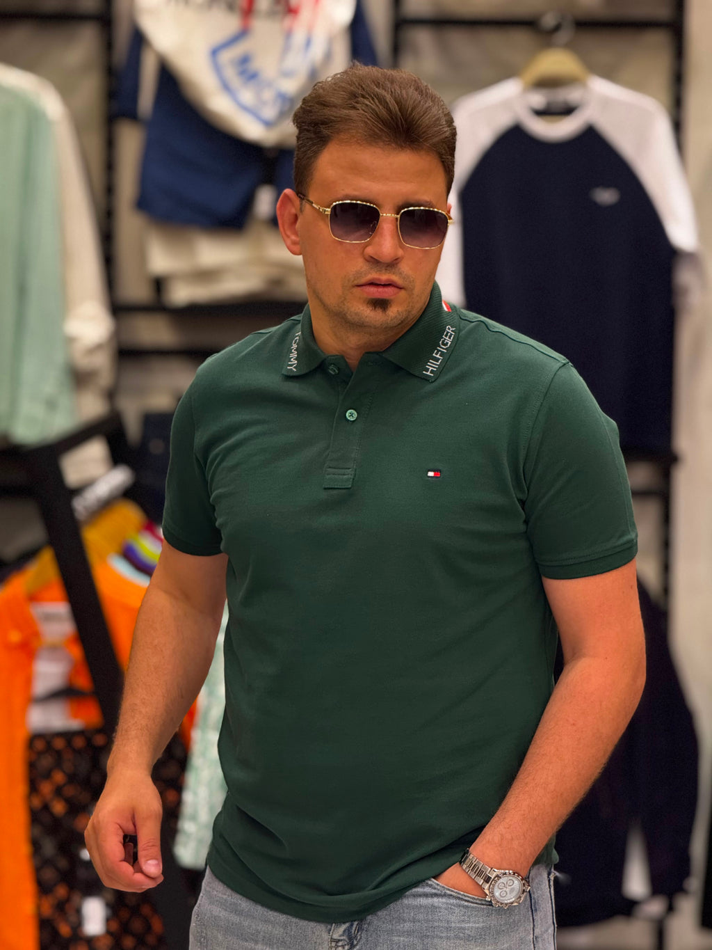 تيشيرت بولو بيكا بياقة جاكار Tommy