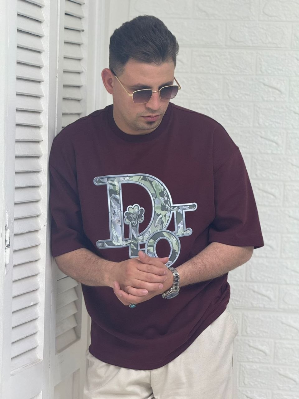 تيشيرت راوند اوفر سايز - Dior